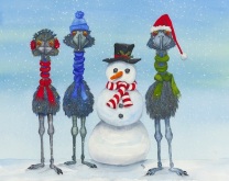 This print is titled "Snowbirds" and is also a greeting card. Both are available online, at www.pjpaintings.com